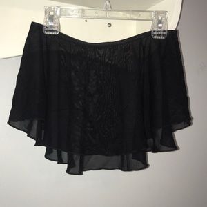Ballet black chiffon pull on skirt